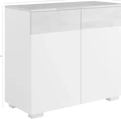 OTTO home Kommode »Citra teilmassiv« Breite 90cm,moderne grifflose Optik mit push to open Funktion