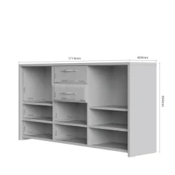 OTTO home Kommode »Gala« (H/B/T): 45/172/41cm,UV lackiert, kratzfest, hochglänzend, mit Beleuchtung
