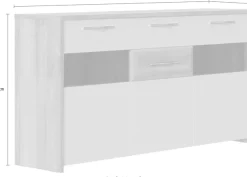 OTTO home Kommode »Gala« (H/B/T): 45/172/41cm,UV lackiert, kratzfest, hochglänzend, mit Beleuchtung