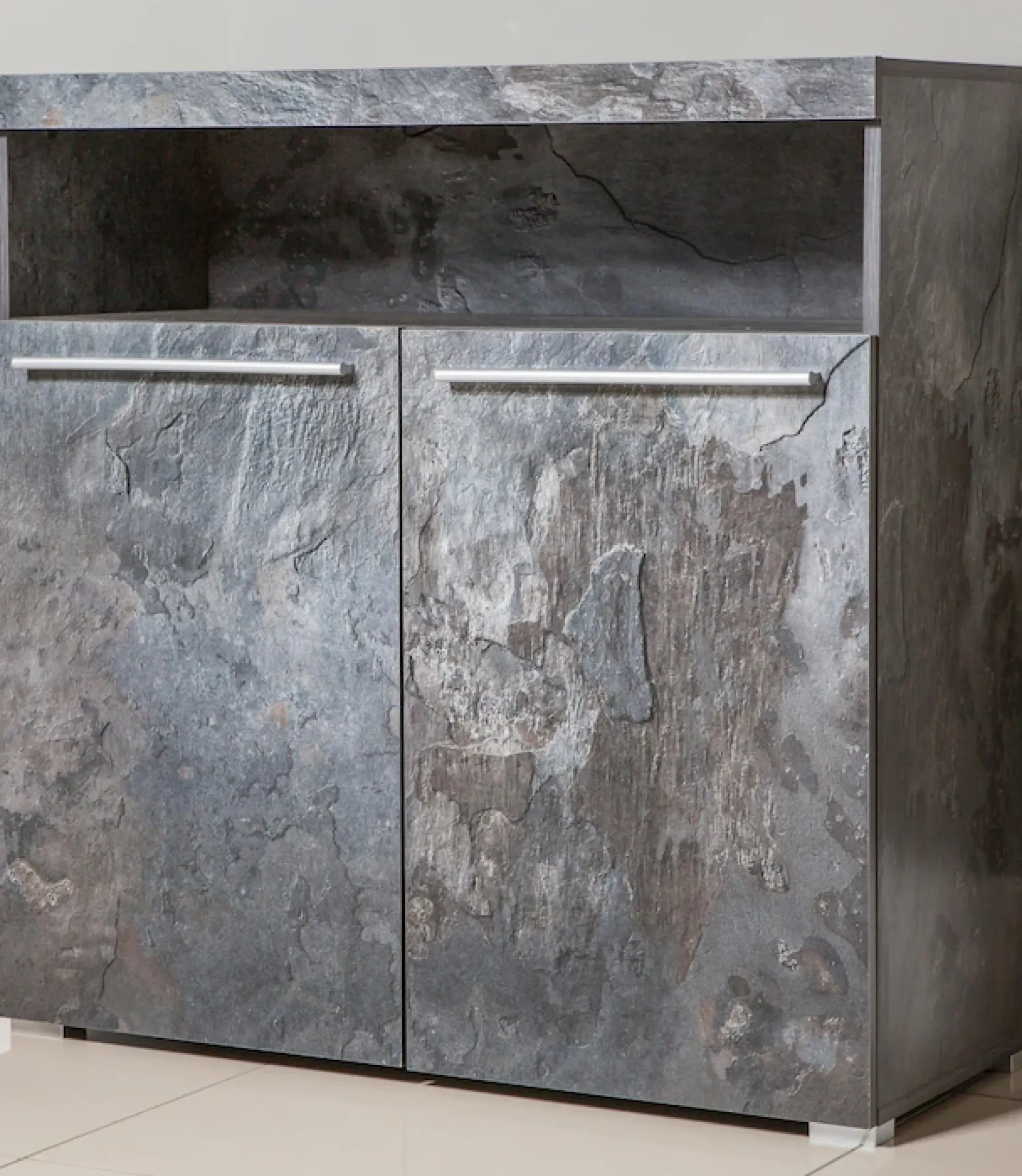 OTTO home Kommode »India, Breite 91cm, stilvolle Anrichte mit 2 Türen und offene Fach« Sideboard viel Stauraum, ohne Beleuchtung