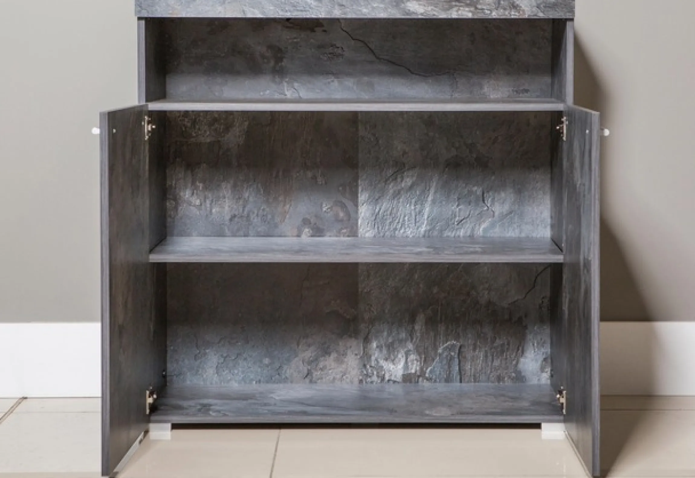 OTTO home Kommode »India, Breite 91cm, stilvolle Anrichte mit 2 Türen und offene Fach« Sideboard viel Stauraum, ohne Beleuchtung