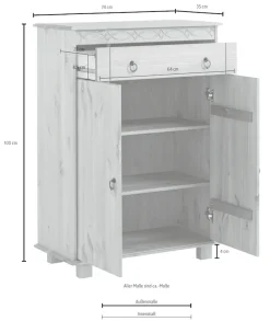 OTTO home Kommode »Indra, Sideboard« B/T/H: 74/35/100 cm,74 cm breit, aus massiver Kiefer, FSC®-zertifiziert