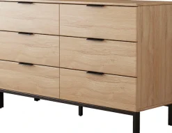 OTTO home Kommode »Jorinde« Melaminoberfläche, flexibler Stauraum und robustes Metallgestell