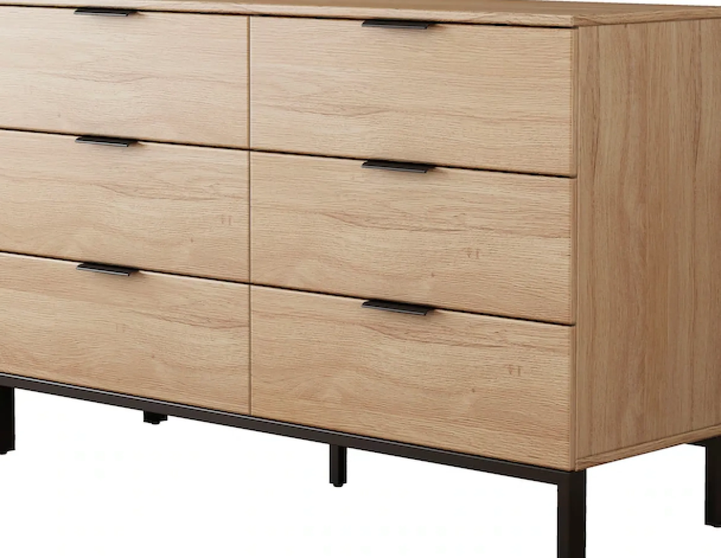 OTTO home Kommode »Jorinde« Melaminoberfläche, flexibler Stauraum und robustes Metallgestell