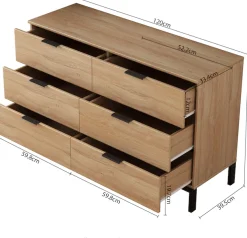 OTTO home Kommode »Jorinde« Melaminoberfläche, flexibler Stauraum und robustes Metallgestell