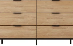 OTTO home Kommode »Jorinde« Melaminoberfläche, flexibler Stauraum und robustes Metallgestell