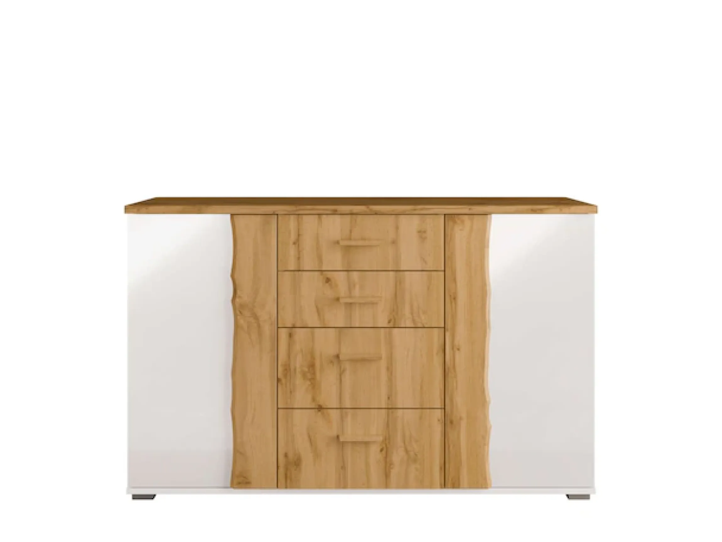 OTTO home Kommode »Kommode Fabellaa mit 4 Schubladen, 2 Einlegeböden, BxHxT 130x82x45 cm« mit viel Stauraum, 2 Drehtüren