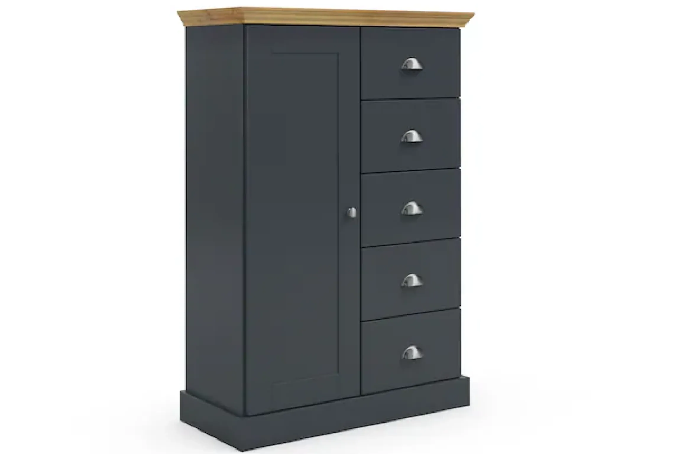 OTTO home Kommode »Motala« 5 Schubladen und 2 verstellbare Einlegeböden, Breite 75cm, Höhe 110cm