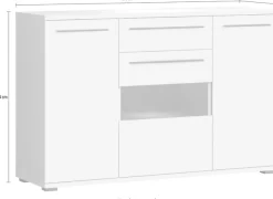 OTTO home Kommode »Piano« (H/B/T): 97,4/150/45,2cm,UV lackiert, Soft-Close Funktion