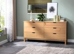 OTTO home Kommode »Post« massives Kiefernholz, mit vielen Stauraummöglichkeiten, Breite 150 cm