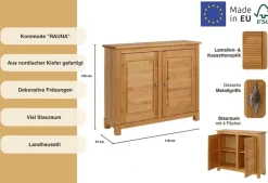 OTTO home Kommode »Rauna« Breite 118 cm, aus massiver Kiefer, FSC®-zertifiziert