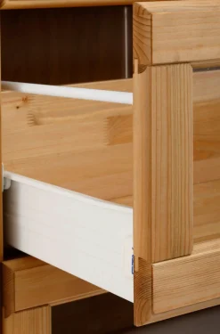 OTTO home Kommode »Rügen« zertifizietes Massivholz, mit Schubkasten und Glaseinsatz