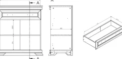OTTO home Kommode »Royal, Schrank im Landhausstil, Wohnzimmerschrank, Mehrzweckschrank« Metallgriffe, ausreichend Stauraum, vielseitig einsetzbar, 88 cm breit