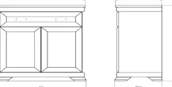 OTTO home Kommode »Royal, Schrank im Landhausstil, Wohnzimmerschrank, Mehrzweckschrank« Metallgriffe, ausreichend Stauraum, vielseitig einsetzbar, 88 cm breit
