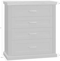 OTTO home Kommode »Tara Schubkastenkommode, B/T/H: 101/48/112 cm« lackiert mit wasserbasiertem UV-Lack, Soft-Close-Funktion