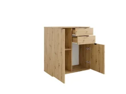 OTTO home Kommode »THALIAANA Sideboard mit 2 Türen und 2 Schubladen, Breite 80 cm« Schrank in 3 Farben erhältlich, schwarze Metallgriffe, viel Stauraum