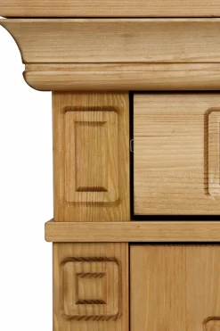 OTTO home Kommode »Vinales, mit 2 Schubläden, 2 Türen und Messinggriffe im Jugendstil« Messinggriffe im Jugendstil, mit Zierleisten und elegantem Sockel