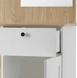 OTTO home Kompaktgarderobe »Brest, Garderobe im Landhausstil, Flurgarderobe, Dielenschrank« schwarze Metallgriffe, viel Stauraum, für kleine Räume geeignet
