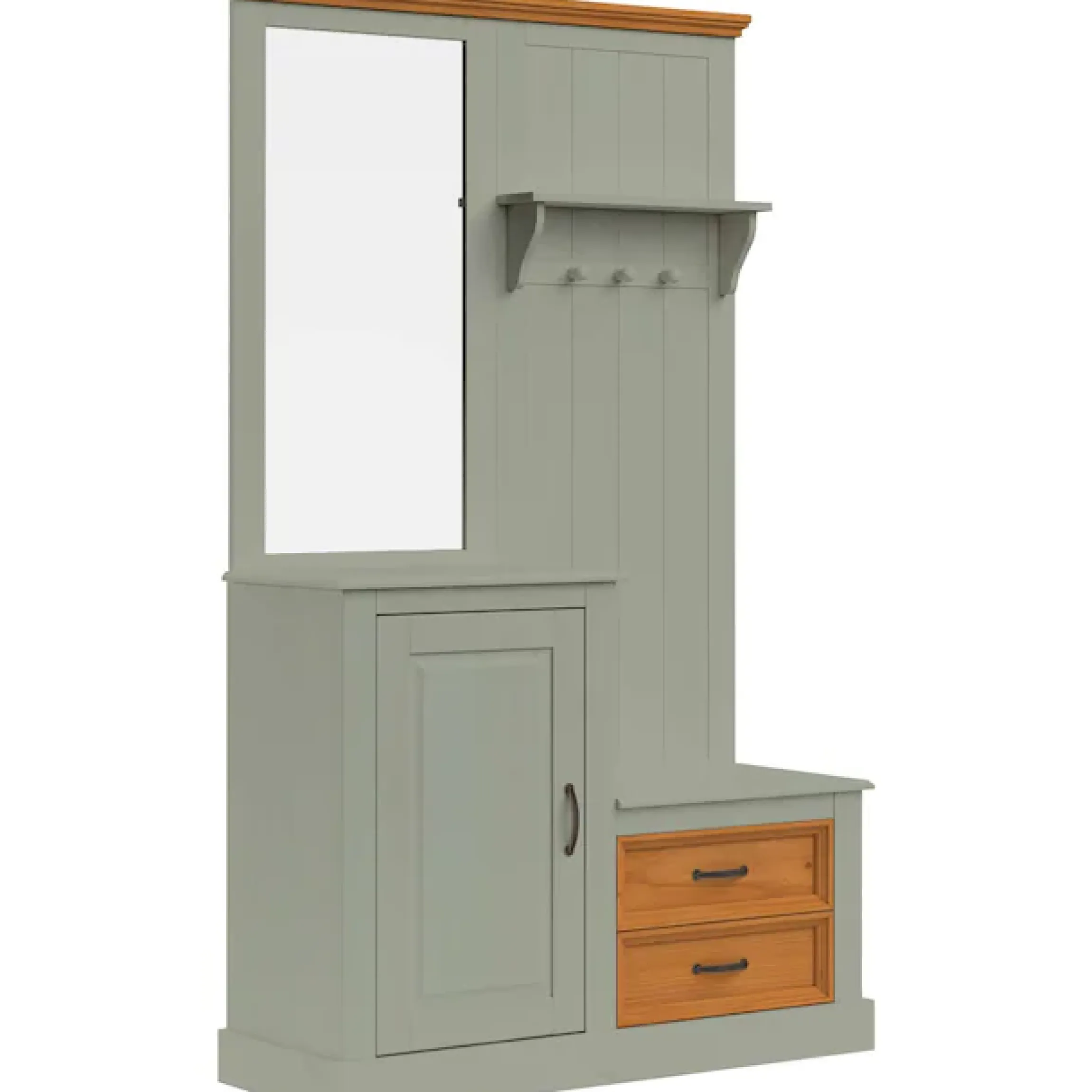 OTTO home Kompaktgarderobe »Selma Garderobe inkl. Kommode, 2 Schubkästen, Spiegel« Kompaktgarderobe, mit Spiegel, Haken und Hutablage, Breite 110 cm