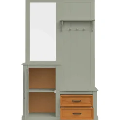 OTTO home Kompaktgarderobe »Selma Garderobe inkl. Kommode, 2 Schubkästen, Spiegel« Kompaktgarderobe, mit Spiegel, Haken und Hutablage, Breite 110 cm