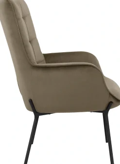 OTTO home Loungesessel »Luukas, Ohrensessel mit Metallbeinen,« 1 Stk. tlg. Stoff recyceltes Polyester, Sitz und Rücken gepolstert, Sitzhöhe 46 cm