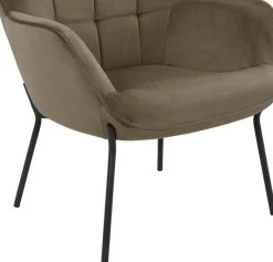 OTTO home Loungesessel »Luukas, Ohrensessel mit Metallbeinen,« 1 Stk. tlg. Stoff recyceltes Polyester, Sitz und Rücken gepolstert, Sitzhöhe 46 cm