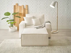 OTTO home Loveseat »FINNLEY Bouclé, Loveseat & Hocker im Set, inkl. Zierkissen« 2 Stk. tlg. verfügbar in den Stoffqualitäten Bouclé, Struktur fein und Mega Cord