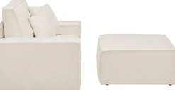 OTTO home Loveseat »FINNLEY Bouclé, Loveseat & Hocker im Set, inkl. Zierkissen« 2 Stk. tlg. verfügbar in den Stoffqualitäten Bouclé, Struktur fein und Mega Cord