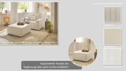 OTTO home Loveseat »FINNLEY Bouclé, XXL-Sessel, Lesesessel, inkl. Zierkissen« 1 Stk. tlg. verfügbar in den Stoffqualitäten Bouclé, Struktur fein und Mega Cord