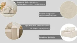 OTTO home Loveseat »FINNLEY Bouclé, XXL-Sessel, Lesesessel, inkl. Zierkissen« 1 Stk. tlg. verfügbar in den Stoffqualitäten Bouclé, Struktur fein und Mega Cord