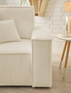OTTO home Loveseat »FINNLEY Bouclé, XXL-Sessel, Lesesessel, inkl. Zierkissen« 1 Stk. tlg. verfügbar in den Stoffqualitäten Bouclé, Struktur fein und Mega Cord