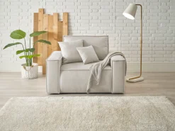 OTTO home Loveseat »FINNLEY Struktur fein, XXL-Sessel, Lesesessel, inkl. Zierkissen« 1 Stk. tlg. verfügbar in den Stoffqualitäten Bouclé, Struktur fein und Mega Cord