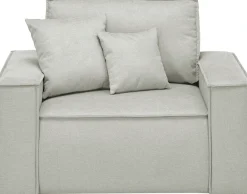 OTTO home Loveseat »FINNLEY Struktur fein, XXL-Sessel, Lesesessel, inkl. Zierkissen« 1 Stk. tlg. verfügbar in den Stoffqualitäten Bouclé, Struktur fein und Mega Cord