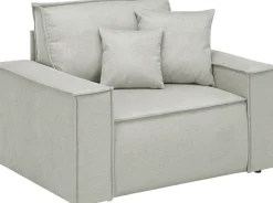 OTTO home Loveseat »FINNLEY Struktur fein, XXL-Sessel, Lesesessel, inkl. Zierkissen« 1 Stk. tlg. verfügbar in den Stoffqualitäten Bouclé, Struktur fein und Mega Cord