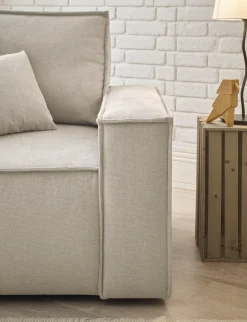 OTTO home Loveseat »FINNLEY Struktur fein, XXL-Sessel, Lesesessel, inkl. Zierkissen« 1 Stk. tlg. verfügbar in den Stoffqualitäten Bouclé, Struktur fein und Mega Cord