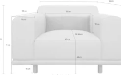 OTTO home Loveseat »Maroon Sessel« in skandinavischem Design, mit losem Kissen