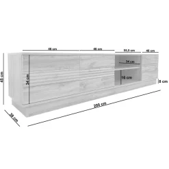 OTTO home Lowboard »Angers« Lowboard mit Push-to-open und Kabeldurchführung, Breite 200 cm