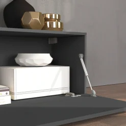 OTTO home Lowboard »Chronos TV-Board, TV-Schrank« Breite verstellbar von 180 bis 260 cm, 1 Stk. tlg. Breite 220 cm TV-Board,Lowboard,1 Klappe und ein L-Förmiger Aufsatz