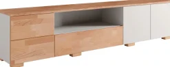 OTTO home Lowboard »Citra teilmassiv« Breite 200 cm, moderne grifflose Optik mit push to open Funktion
