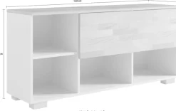 OTTO home Lowboard »Citra teilmassiv« Höhe 45cm,moderne grifflose Optik mit push to open Funktion