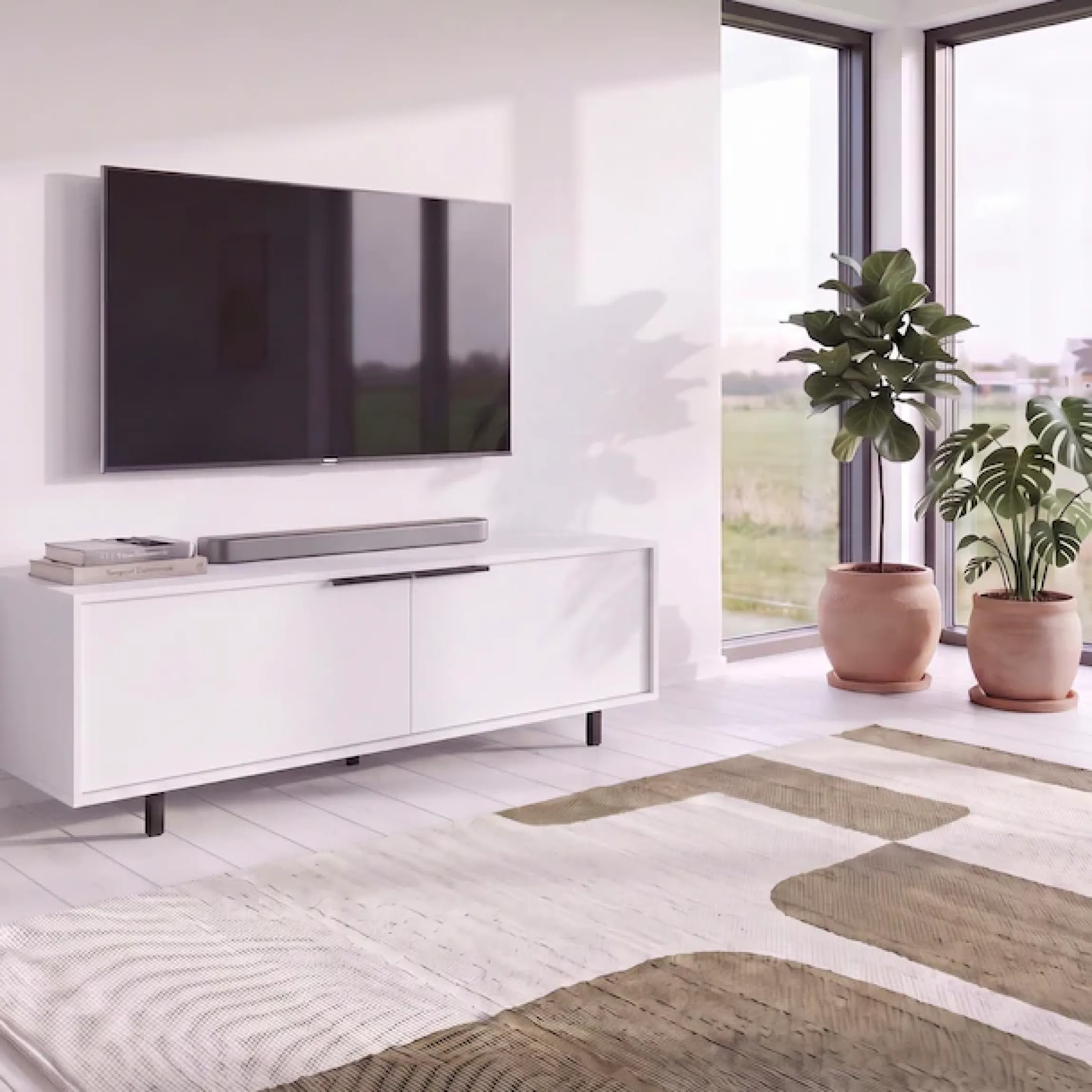 OTTO home Lowboard »Dinant« TV-Kommode mit 2 Klappen, Kabeldurchführung, Breite 150 cm, Höhe 50 cm