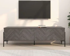 OTTO home Lowboard »Eadwine« TV-Kommode, Push-to-open, Türen mit Fischgräten Muster, Breite 175 cm
