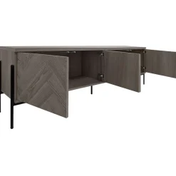 OTTO home Lowboard »Eadwine« TV-Kommode, Push-to-open, Türen mit Fischgräten Muster, Breite 175 cm