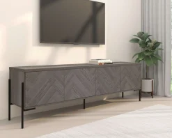 OTTO home Lowboard »Eadwine« TV-Kommode, Push-to-open, Türen mit Fischgräten Muster, Breite 175 cm