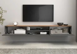 OTTO home Lowboard »Garda,TV-Kommode,TV-Möbel,TV-Bank, stehend und hängend« stehend und hängend mit 2 Klappen, 1 Einlegeboden, Breite 210 cm