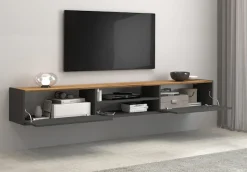 OTTO home Lowboard »Garda,TV-Kommode,TV-Möbel,TV-Bank, stehend und hängend« stehend und hängend mit 2 Klappen, 1 Einlegeboden, Breite 210 cm