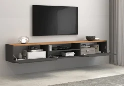 OTTO home Lowboard »Garda,TV-Kommode,TV-Möbel,TV-Bank, stehend und hängend« stehend und hängend mit 2 Klappen, 1 Einlegeboden, Breite 210 cm