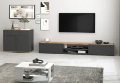 OTTO home Lowboard »Garda,TV-Kommode,TV-Möbel,TV-Bank, stehend und hängend« stehend und hängend mit 2 Klappen, 1 Einlegeboden, Breite 210 cm
