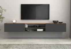 OTTO home Lowboard »Garda,TV-Kommode,TV-Möbel,TV-Bank, stehend und hängend« stehend und hängend mit 2 Klappen, 1 Einlegeboden, Breite 210 cm