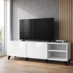 OTTO home Lowboard »HOLLY 1.5, TV-Board, TV-Kommode, TV-Schrank, TV-Unterschrank, TV-Möbel« Modernes lackiertes Hochglanz TV-Board, grifflos, Breite 150 cm